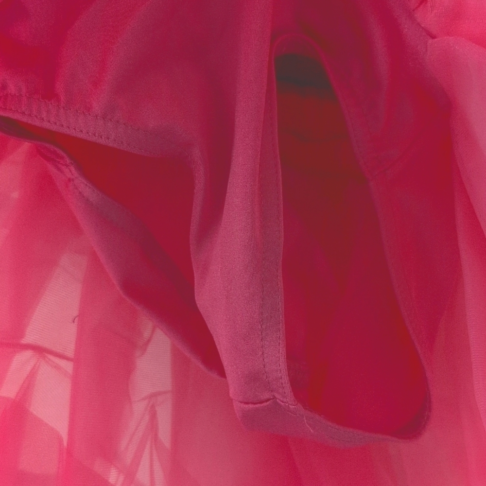 New Weissman Pink Sequin Dance Leotard Costume Ruffled Skirt Halter Top Sz XS - Picture 4 of 9
